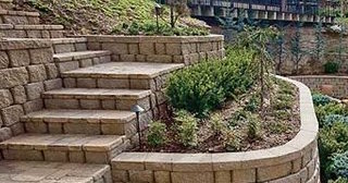 Установка подпорных стенок из блоков в Урае от 3647 руб. - ТротуарнаяПлитка